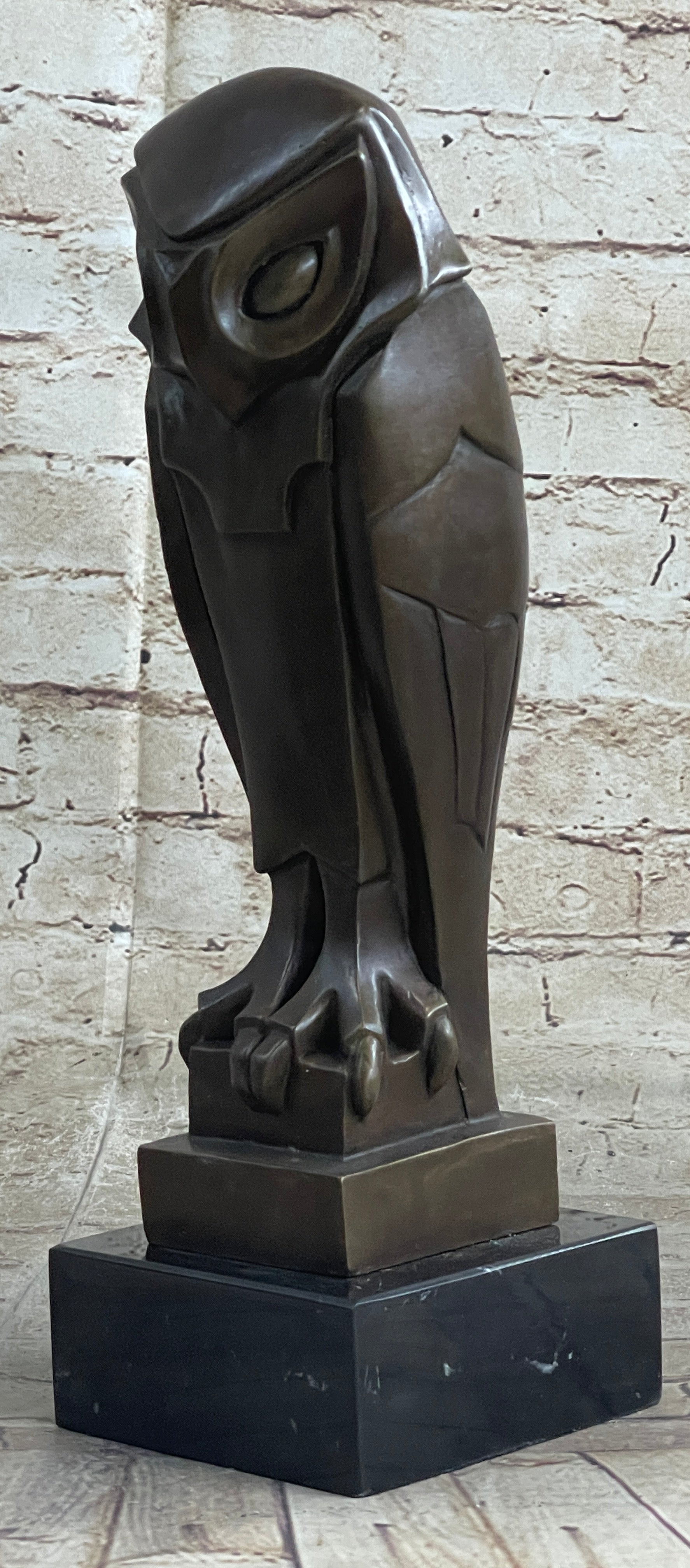 Art Deco Bronze Owl – Modern Stylized Bird