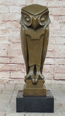 Art Deco Bronze Owl – Modern Stylized Bird