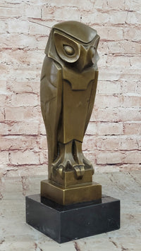 Art Deco Bronze Owl – Modern Stylized Bird