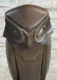 Art Deco Bronze Owl – Modern Stylized Bird