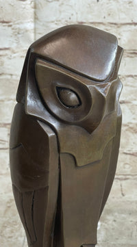 Art Deco Bronze Owl – Modern Stylized Bird