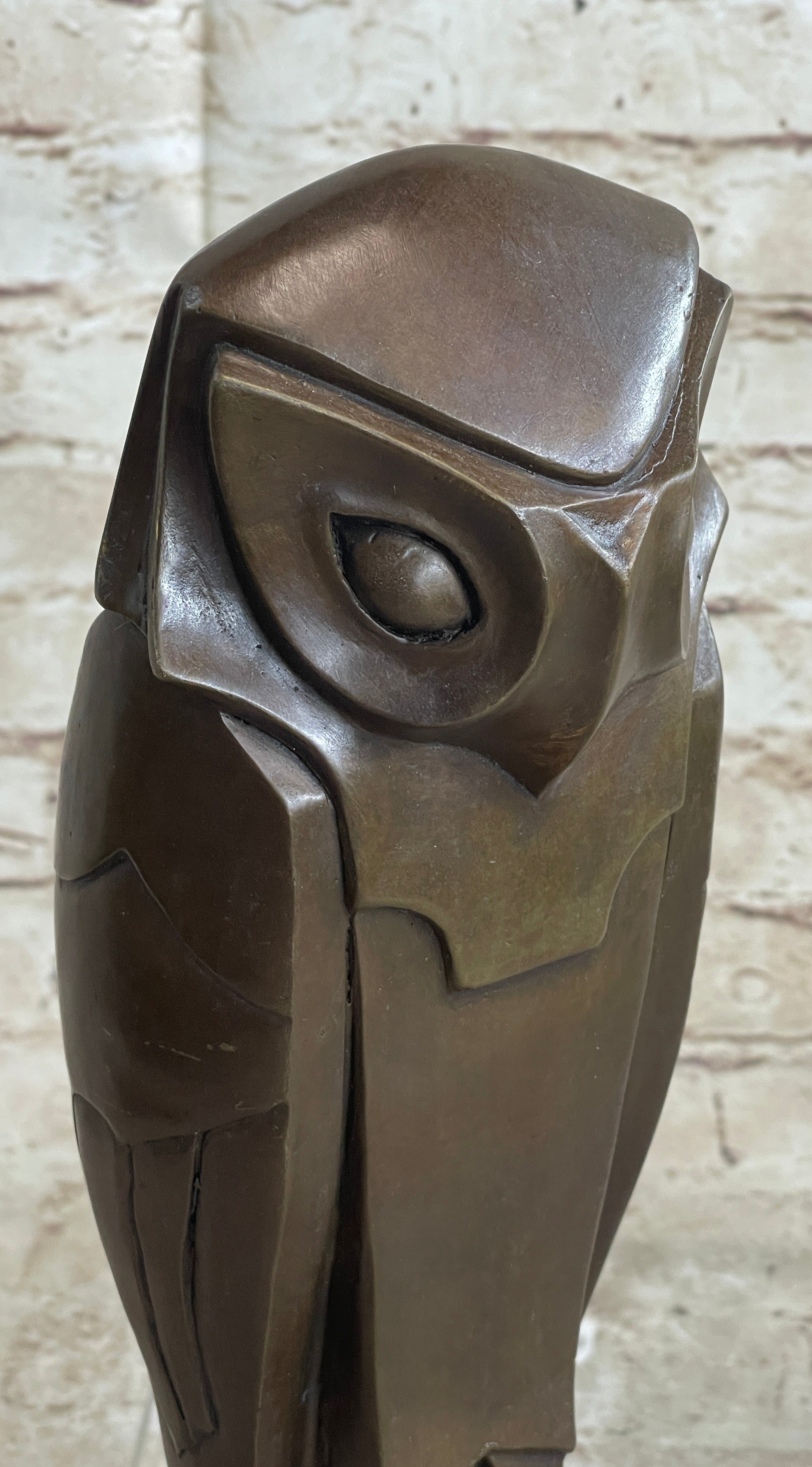 Art Deco Bronze Owl – Modern Stylized Bird