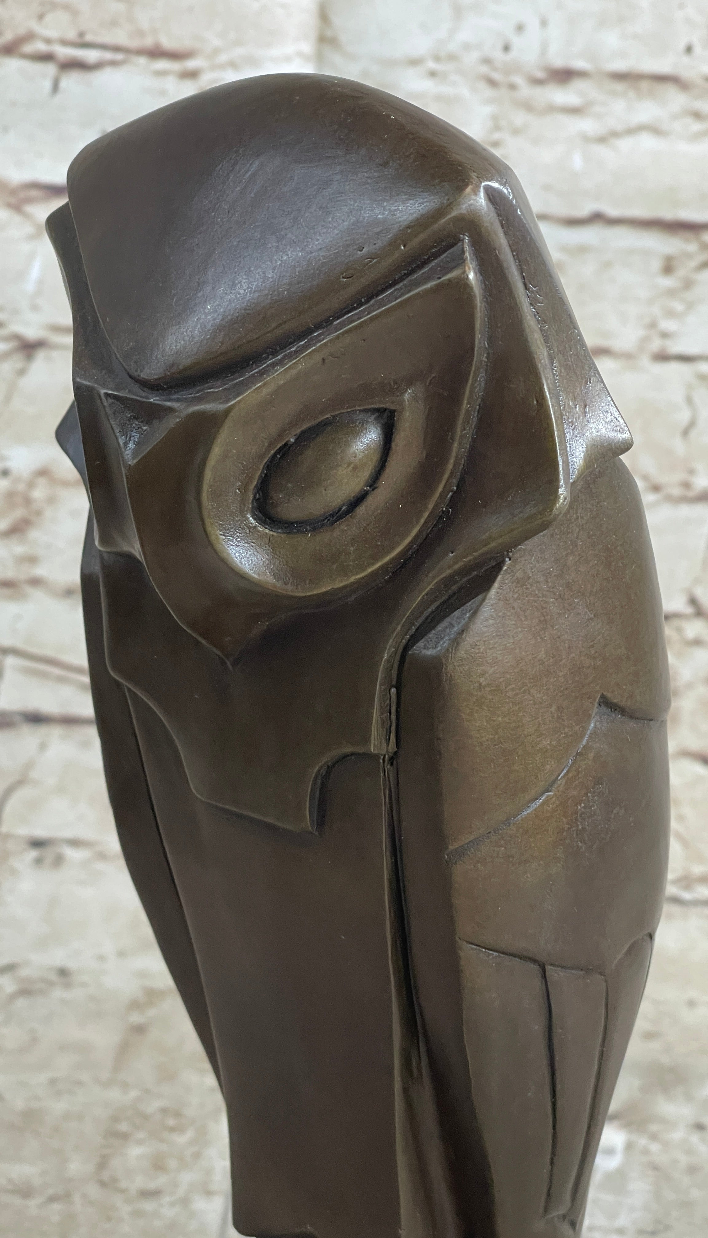 Art Deco Bronze Owl – Modern Stylized Bird