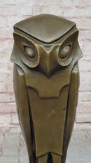 Art Deco Bronze Owl – Modern Stylized Bird
