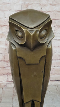 Art Deco Bronze Owl – Modern Stylized Bird