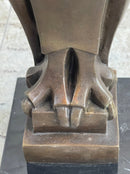 Art Deco Bronze Owl – Modern Stylized Bird