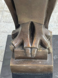 Art Deco Bronze Owl – Modern Stylized Bird