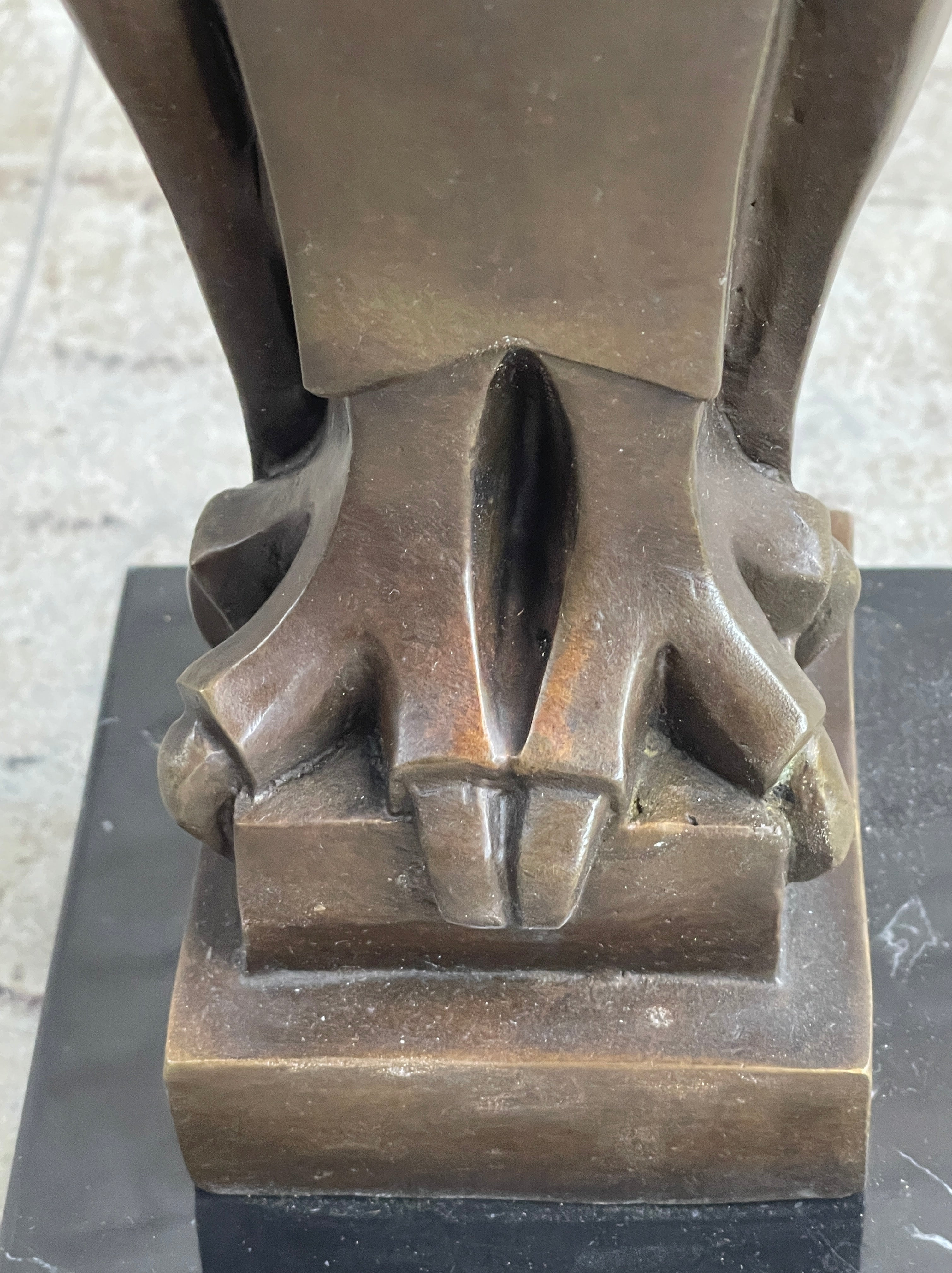 Art Deco Bronze Owl – Modern Stylized Bird