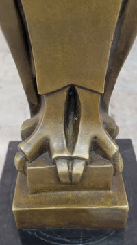 Art Deco Bronze Owl – Modern Stylized Bird