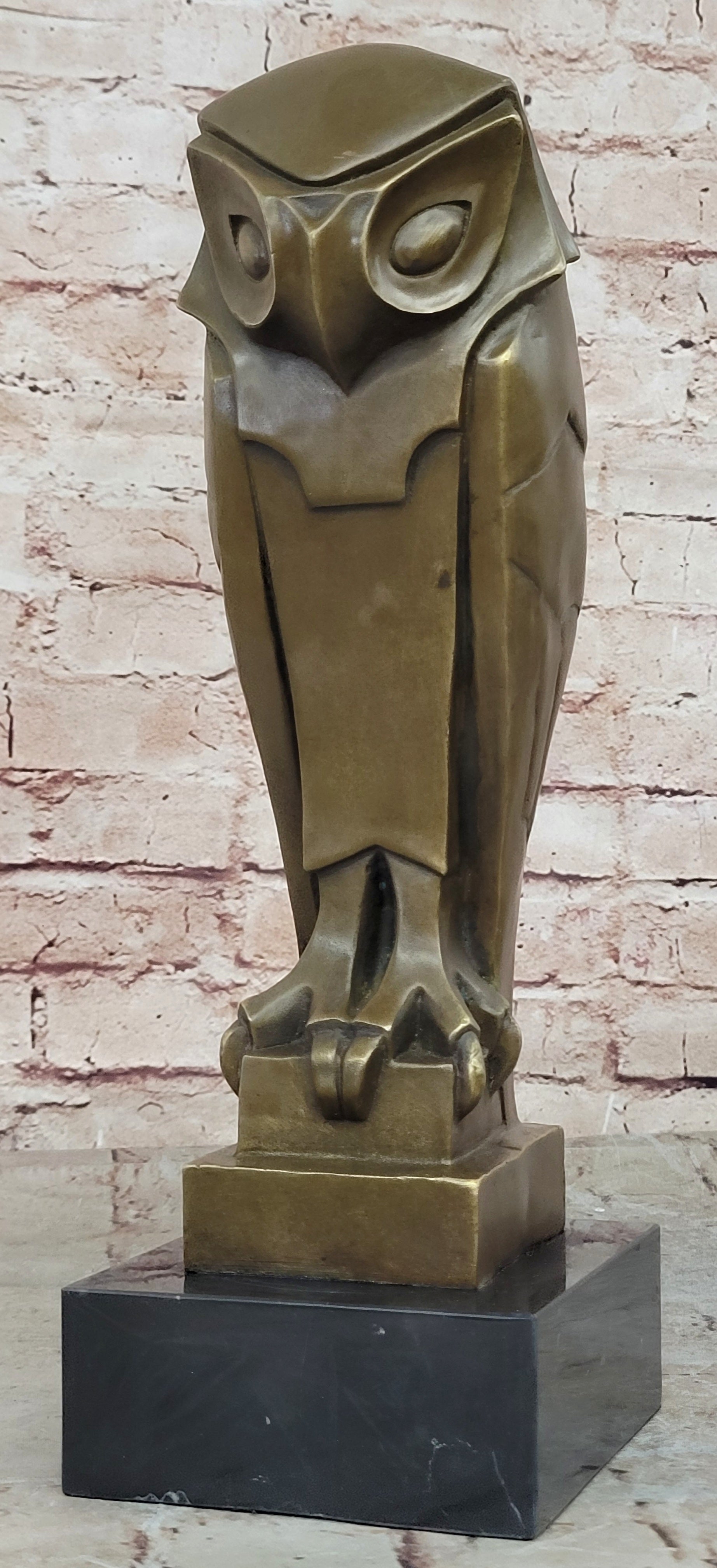 Art Deco Bronze Owl – Modern Stylized Bird