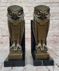 Salvador Dali Abstract Owl Bronze Sculpture Marble