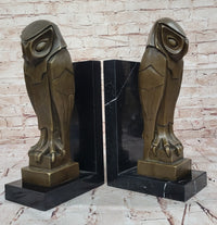 Salvador Dali Abstract Owl Bronze Sculpture Marble