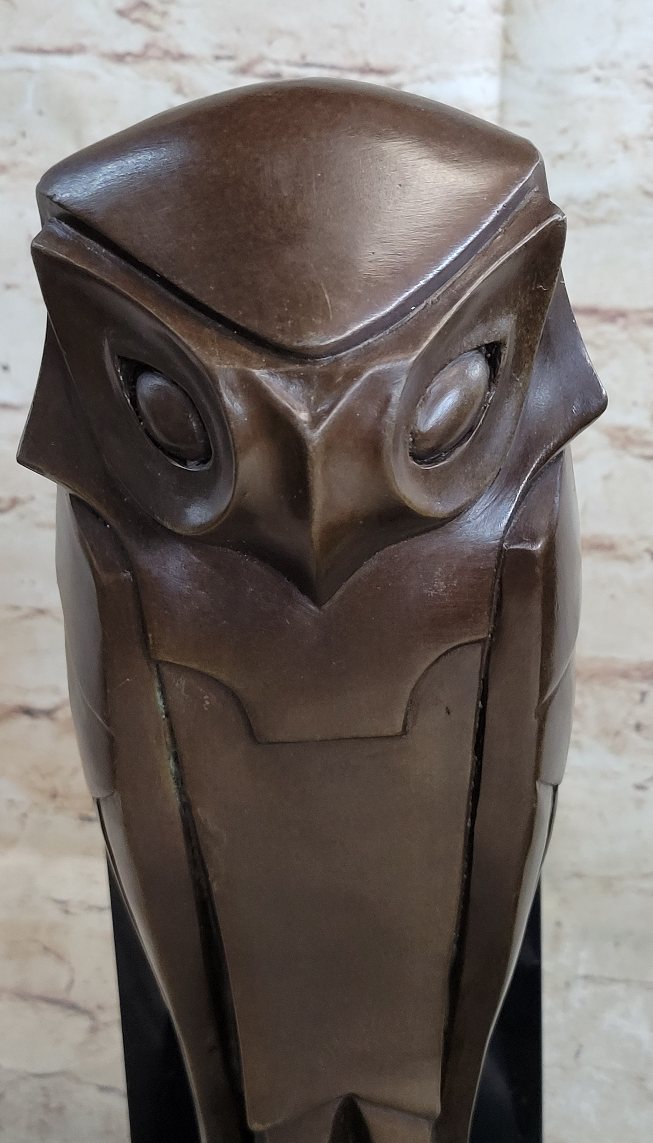 Salvador Dali Abstract Owl Bronze Sculpture Marble
