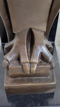 Salvador Dali Abstract Owl Bronze Sculpture Marble