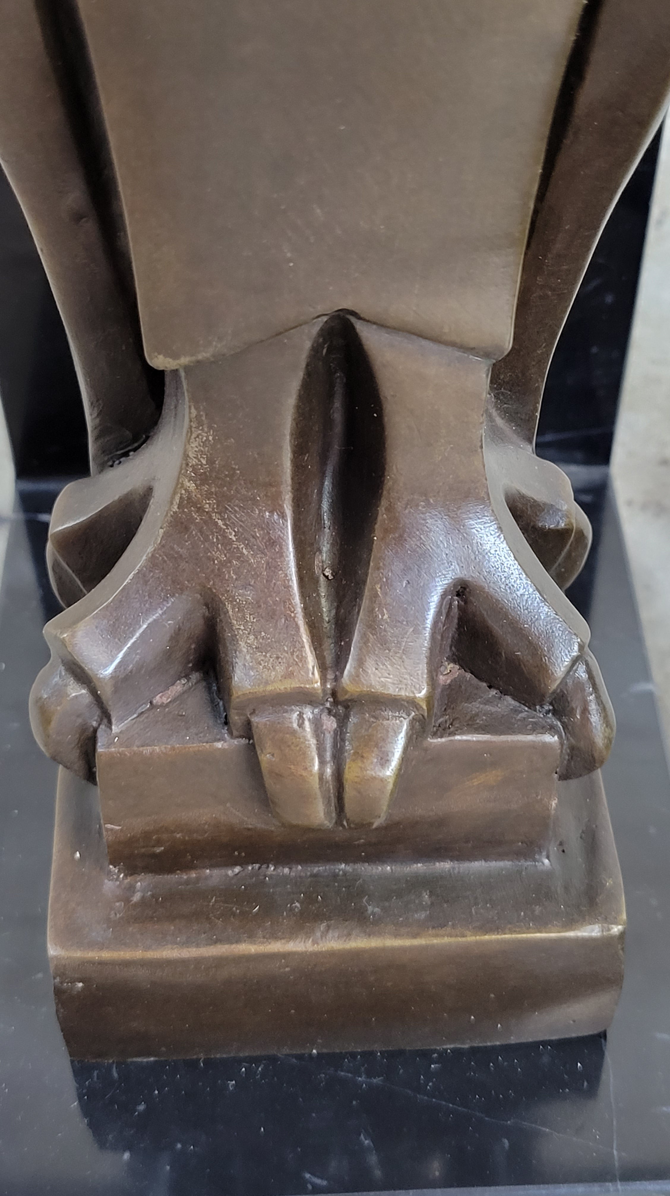 Salvador Dali Abstract Owl Bronze Sculpture Marble