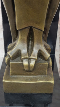 Salvador Dali Abstract Owl Bronze Sculpture Marble