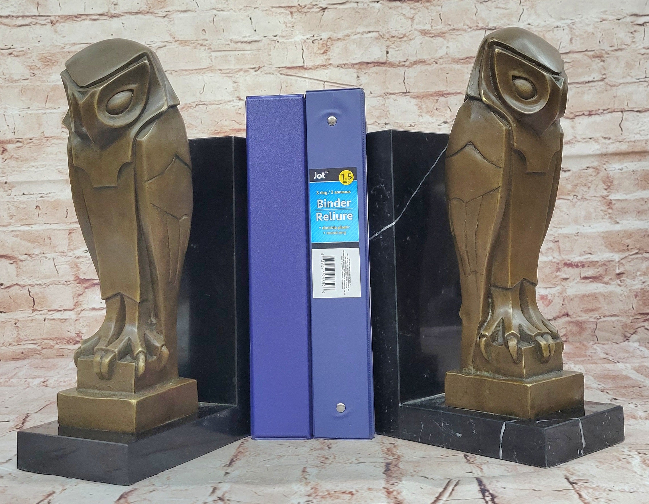 Salvador Dali Abstract Owl Bronze Sculpture Marble