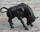 Signed Milo Male Bull Spanish Bronze Sculpture Marble Base