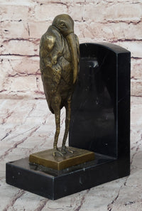 Salvador Dali Pelican Bookends Bronze Bird Lover Sculpture