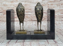 Salvador Dali Pelican Bookends Bronze Bird Lover Sculpture