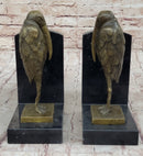 Salvador Dali Pelican Bookends Bronze Bird Lover Sculpture