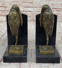 Salvador Dali Pelican Bookends Bronze Bird Lover Sculpture