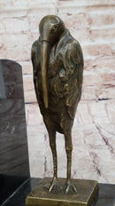 Salvador Dali Pelican Bookends Bronze Bird Lover Sculpture