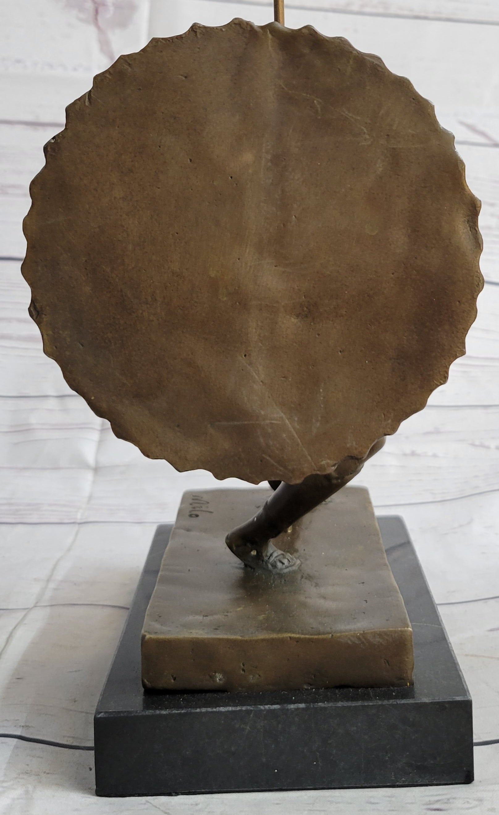 Gladiator with Shield & Spear Bronze Metal Bookend Sculptures 11" x 9"
