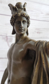 Perseus Holding Medusa Head Bronze Sculpture 15" x 12"