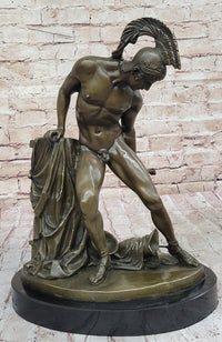 Achilles Hercules Leonidas Hoplite Warrior Bronze 14" X 10"