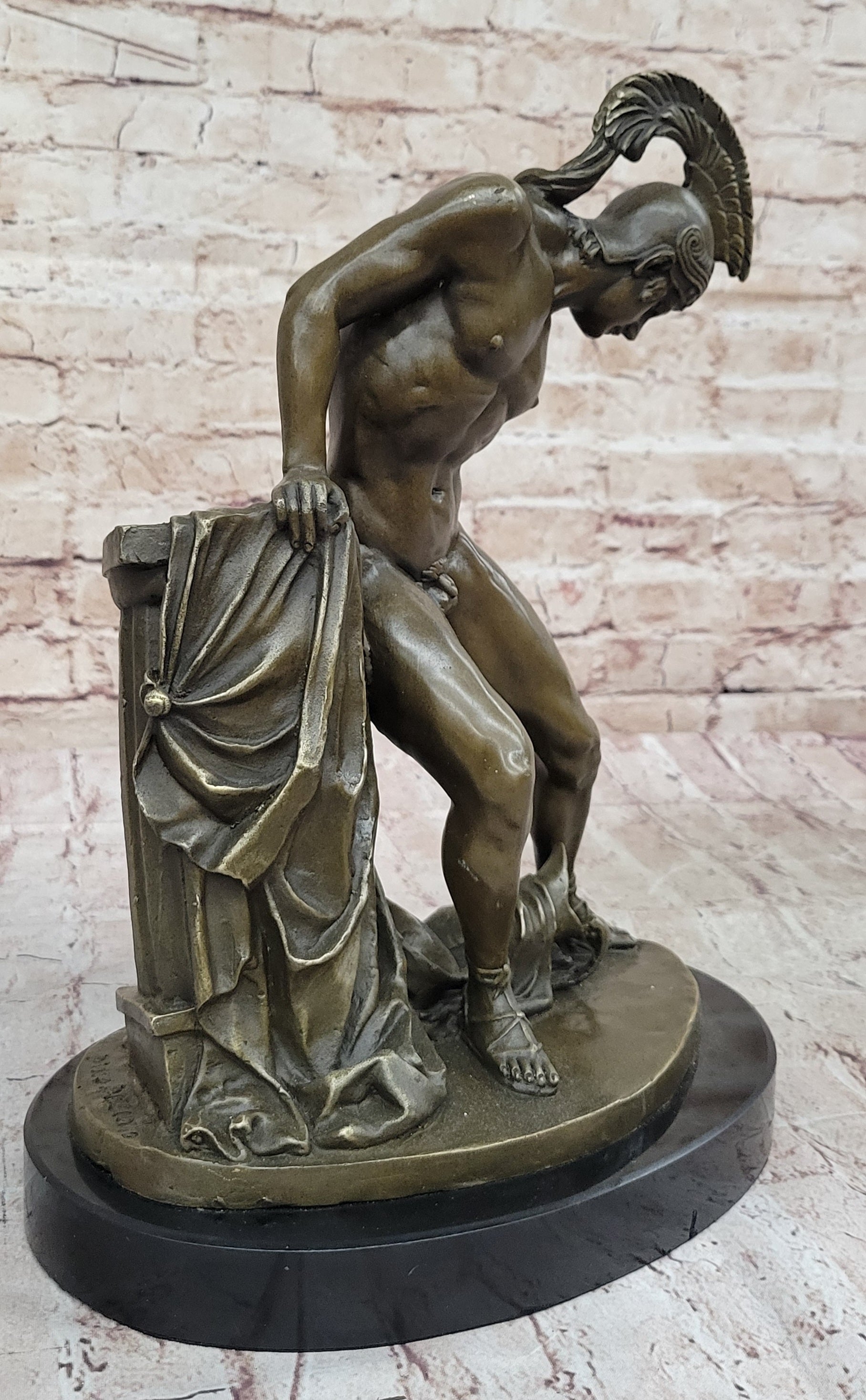 Achilles Hercules Leonidas Hoplite Warrior Bronze 14" X 10"
