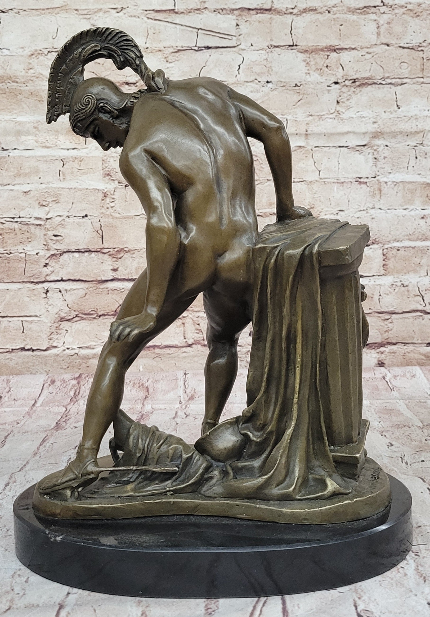 Achilles Hercules Leonidas Hoplite Warrior Bronze 14" X 10"