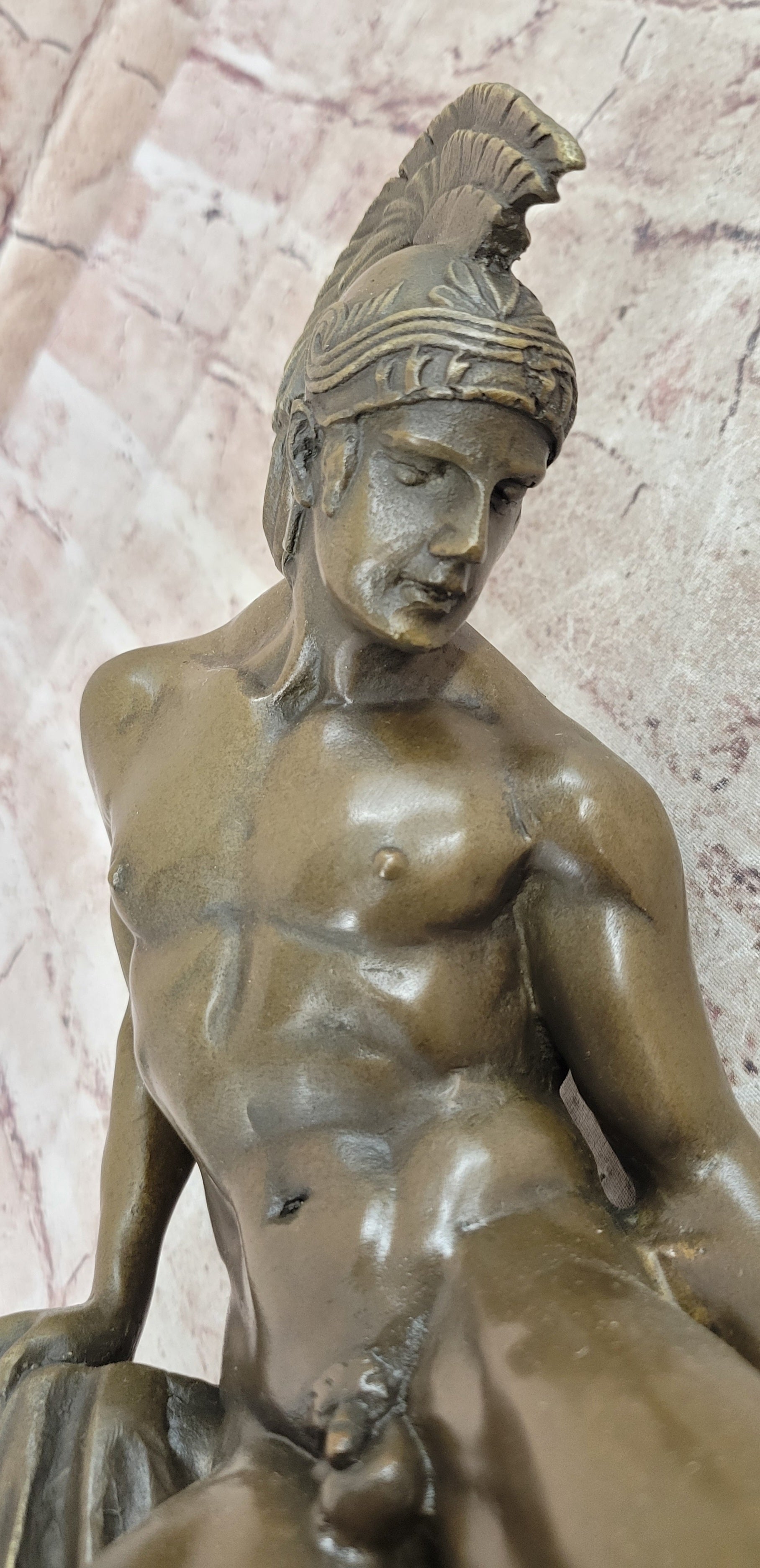 Achilles Hercules Leonidas Hoplite Warrior Bronze 14" X 10"