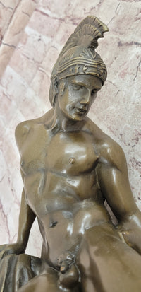 Achilles Hercules Leonidas Hoplite Warrior Bronze 14" X 10"