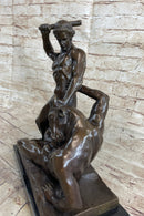 Signed Theseus Slaying The Minotaur Bronze Art Sculpture