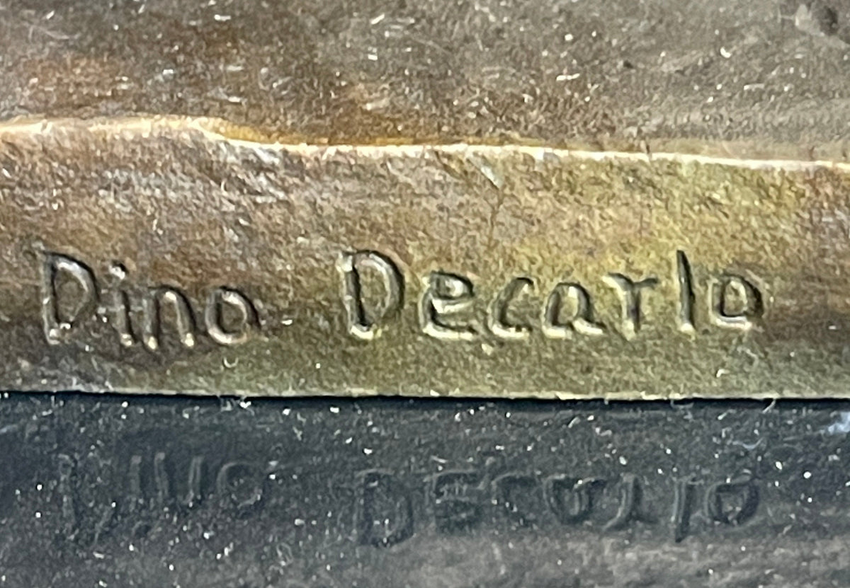 Signed Theseus Slaying The Minotaur Bronze Art Sculpture