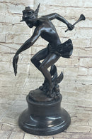 Mercury Hermes Giambologna Bronze Sculpture 11.5" x 12"