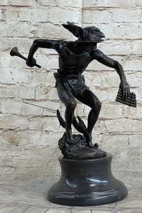 Mercury Hermes Giambologna Bronze Sculpture 11.5" x 12"