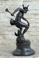 Mercury Hermes Giambologna Bronze Sculpture 11.5" x 12"