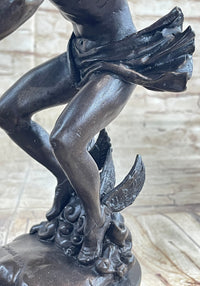 Mercury Hermes Giambologna Bronze Sculpture 11.5" x 12"