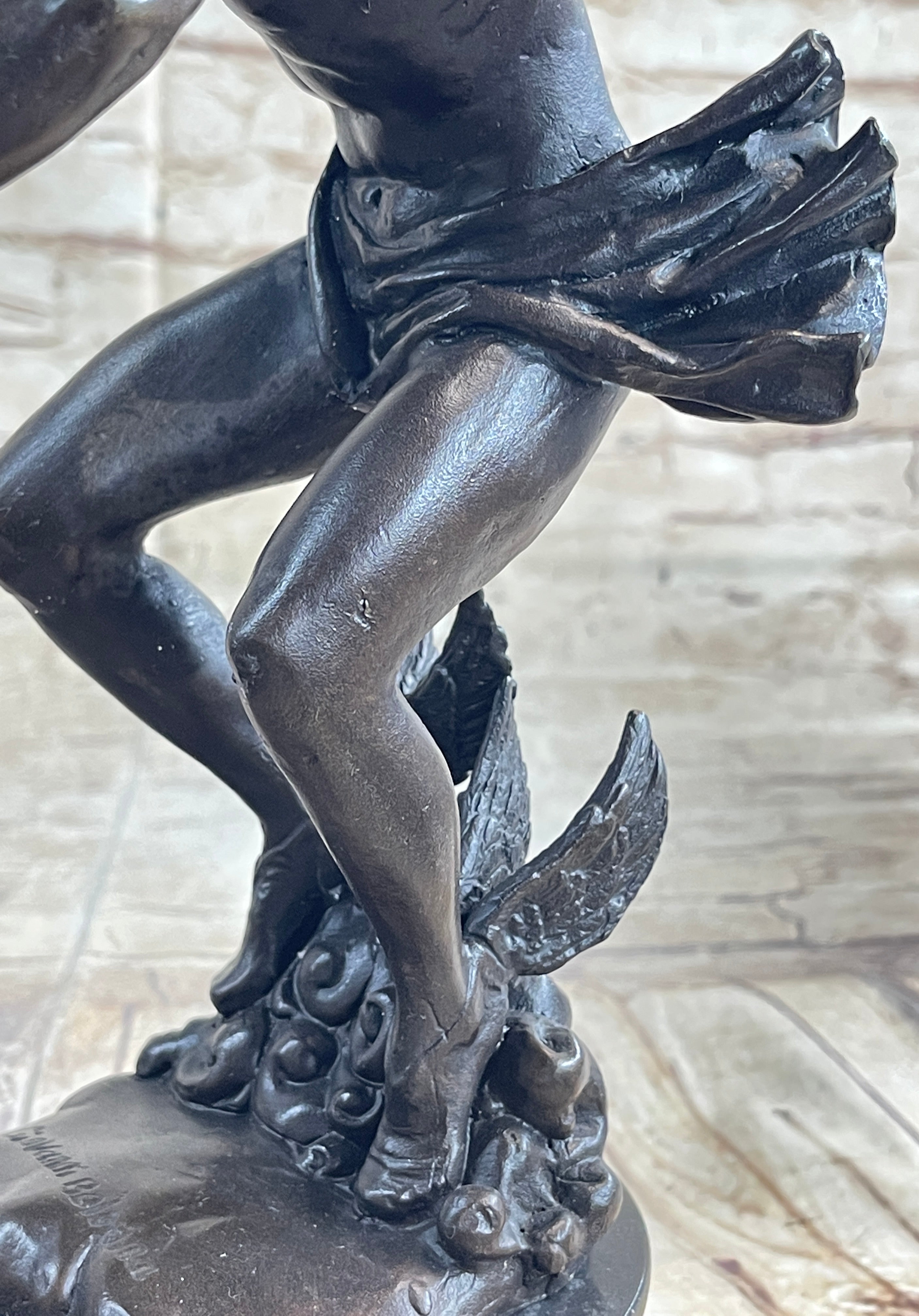 Mercury Hermes Giambologna Bronze Sculpture 11.5" x 12"