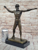 Poseidon Neptune Greek Roman God Nude Bronze Figure Sculpture Statue by Praxiteles