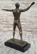 Poseidon Neptune Greek Roman God Nude Bronze Figure Sculpture Statue by Praxiteles