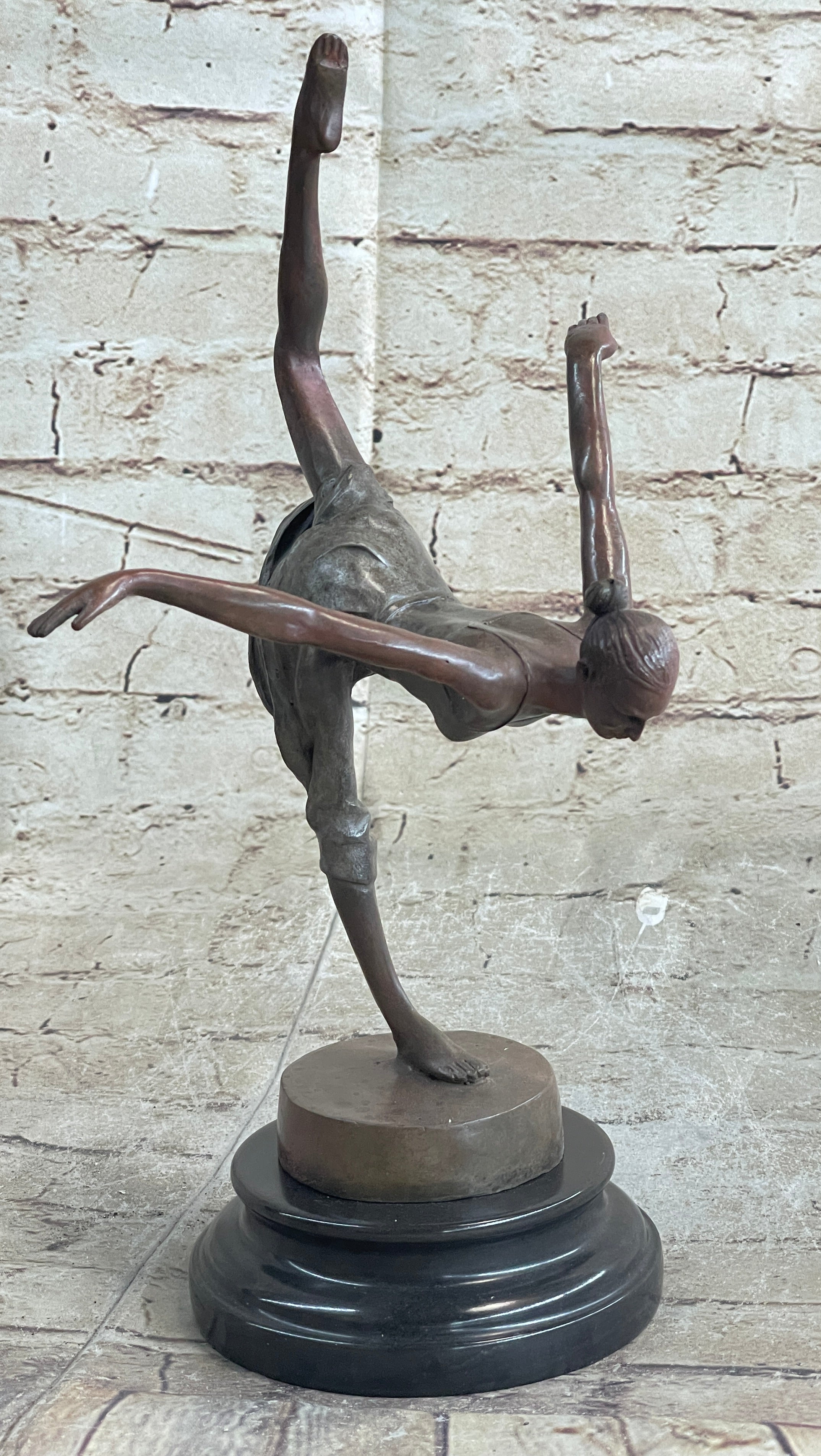 Bronze Ballerina Dancer Sculpture by Aldo Vitaleh