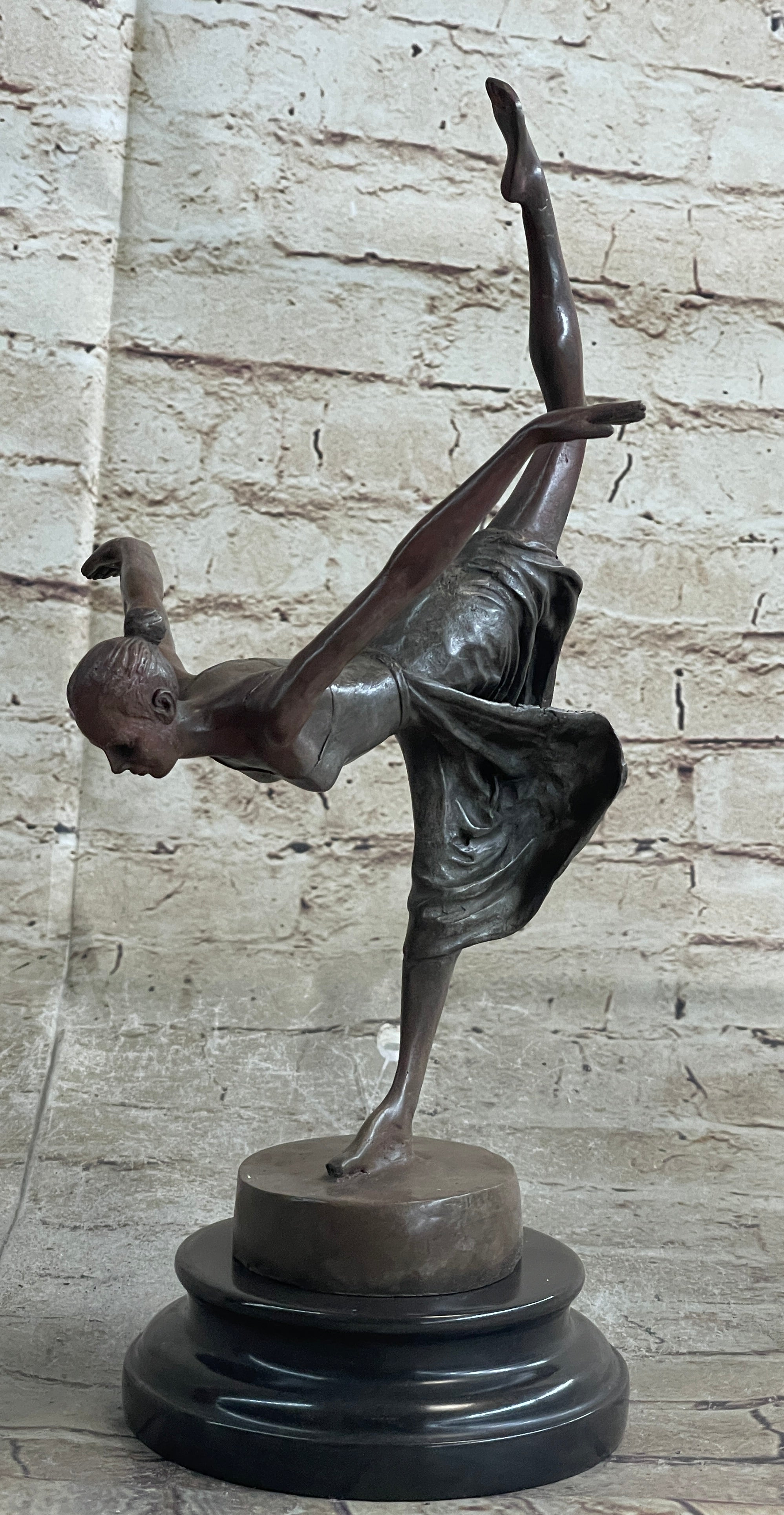 Bronze Ballerina Dancer Sculpture by Aldo Vitaleh