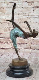 Hot Cast Bronze Dancer Girl w/ Green Patina - Aldo Vitaleh