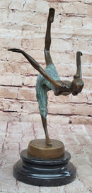 Hot Cast Bronze Dancer Girl w/ Green Patina - Aldo Vitaleh