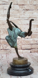 Hot Cast Bronze Dancer Girl w/ Green Patina - Aldo Vitaleh