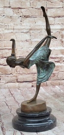 Hot Cast Bronze Dancer Girl w/ Green Patina - Aldo Vitaleh