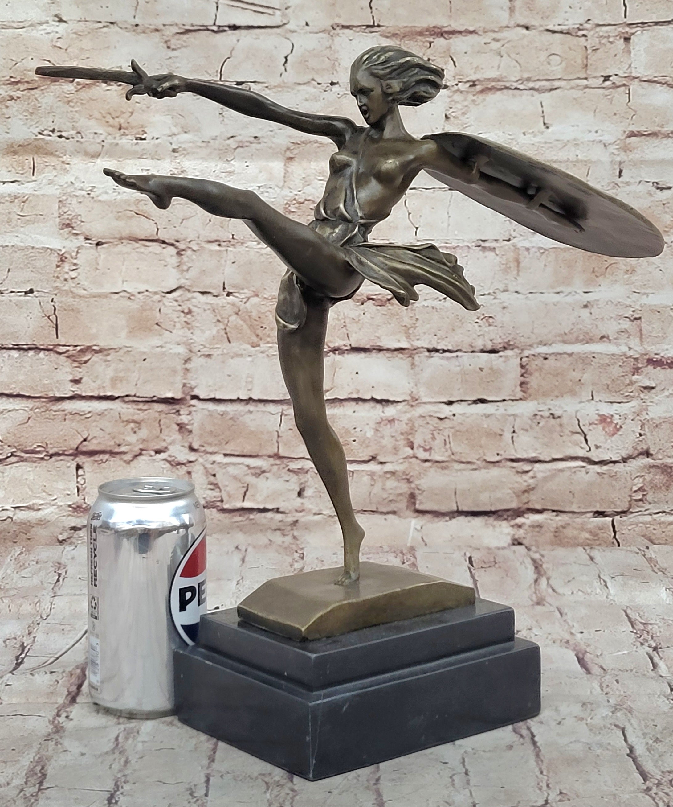 Amazonian Female Warrior Art - Bronze Sculpture by Bruno Zach